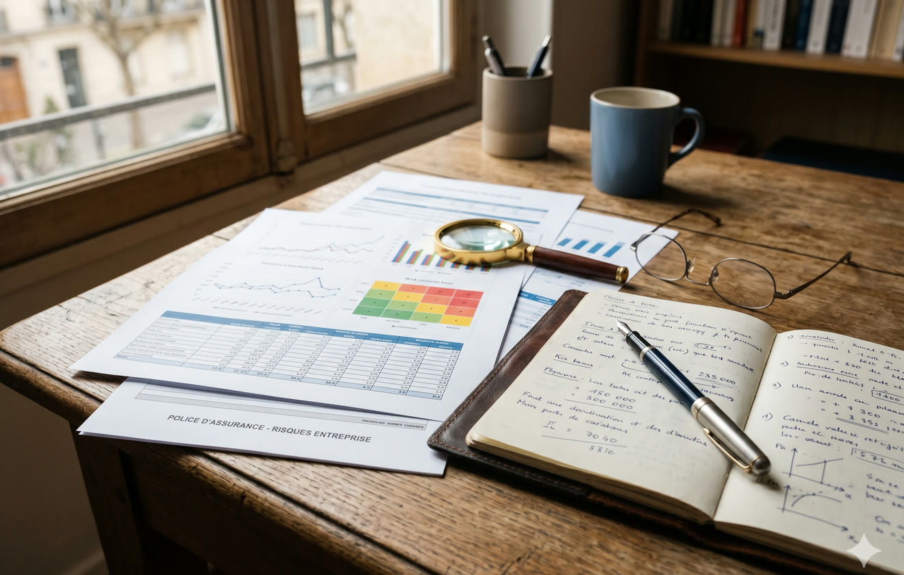 Analyse des risques d'une entreprise : dossiers, tableaux et lecture experte des contrats